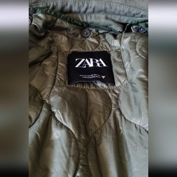 Zara Oversized Military Army Green Utility Field Jacket Coat. - Picture 5 of 6